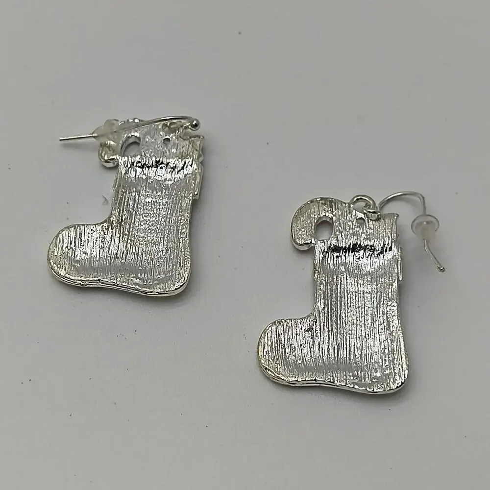 C 6 christmas stocking earrings with